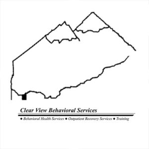 A logo for Clearview Behavioral Services brand in black text on a white background.