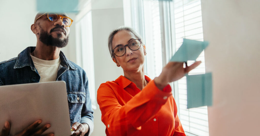 Team leaders going through the change management process for their behavioral health EHR tech platform