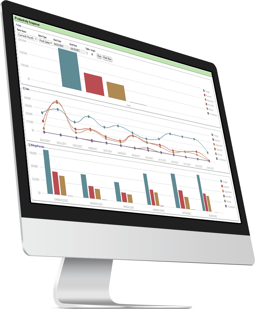 Visual of coud-based practice management software for mental and behavioral health practices.